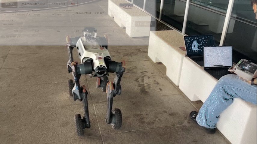 STEP 01 경로 티칭 Waypoint Console 시연 GIF